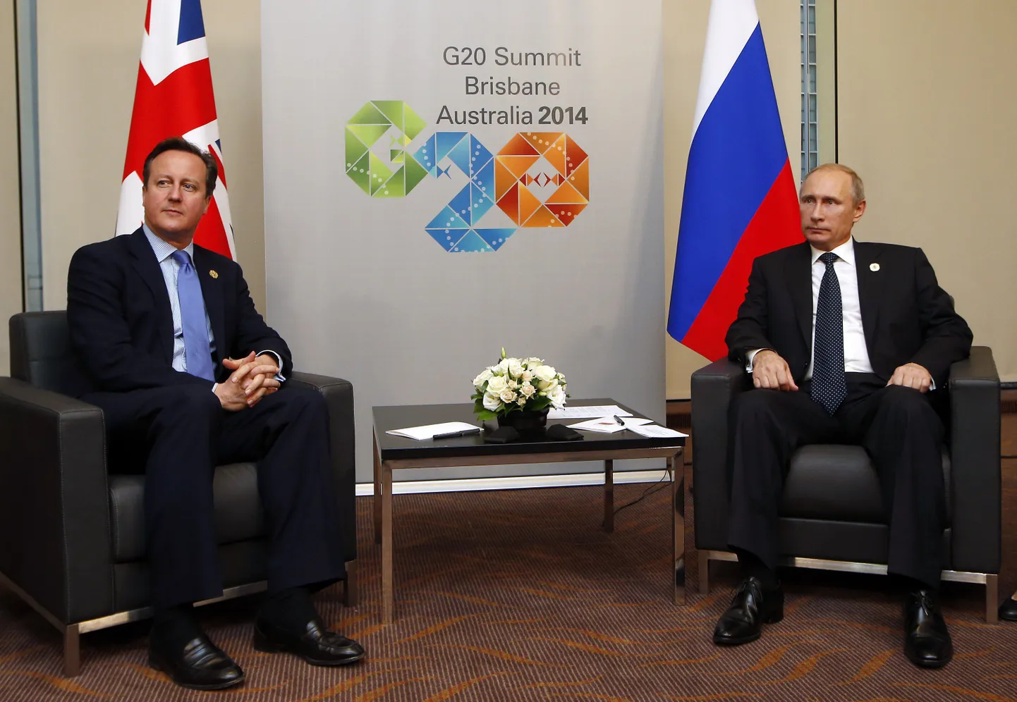 David Cameron ja Vladimir Putin.