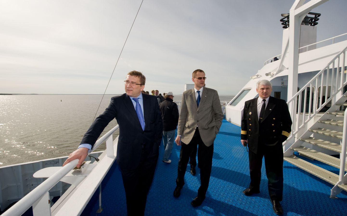Majandusminister Juhan Parts Väinamere Liinid OÜ parvlaeval.