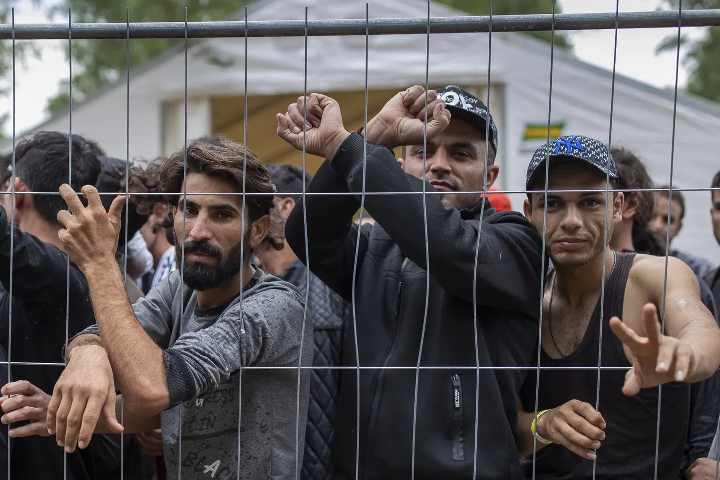 Valgevenest saabunud migrandid Leedus Rudnikais 4. augustil 2021. aastal.