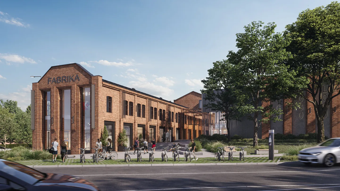Vizualizācija, kā izskatīsies topošais tirdzniecības parks "FABRIKA" Rīgā, Valmieras ielā 2.