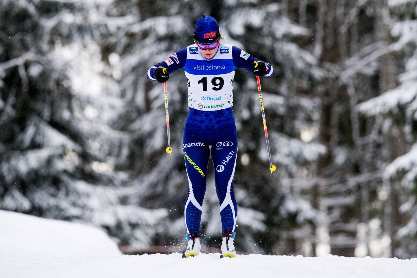 Riitta-Liisa Roponen võistlemas 2019. aastal Otepääl.