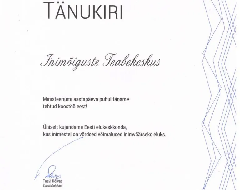 Tänukiri Semojonovile.
