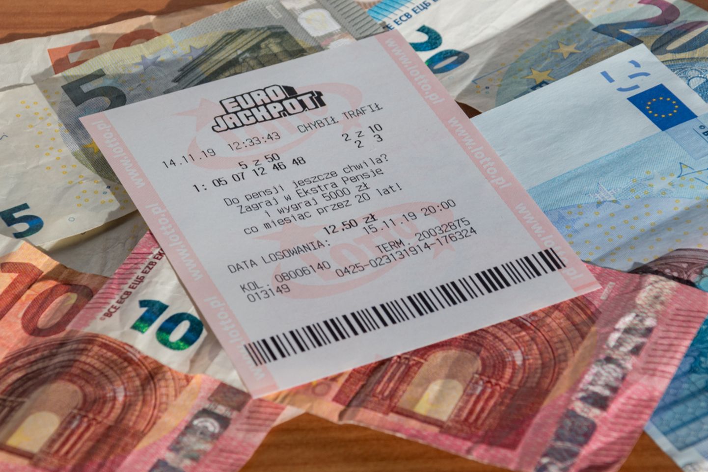 Билет лотереи Euro Jackpot
