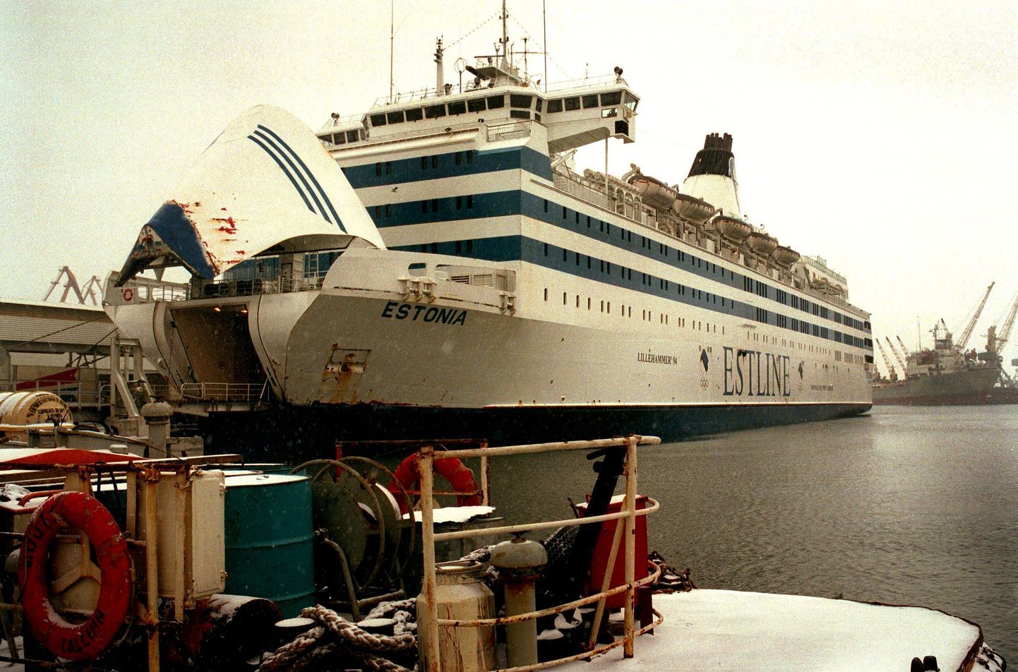 Parvlaev Estonia Tallinna sadamas.