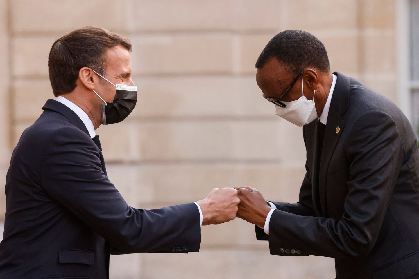 Prantsuse president Emmanuel Macron ja Rwanda president Paul Kagame Pariis.