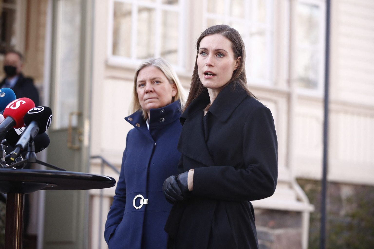 Zviedrijas un Somijas premjerministres Magdalēna Andešsone un Sanna Marina.