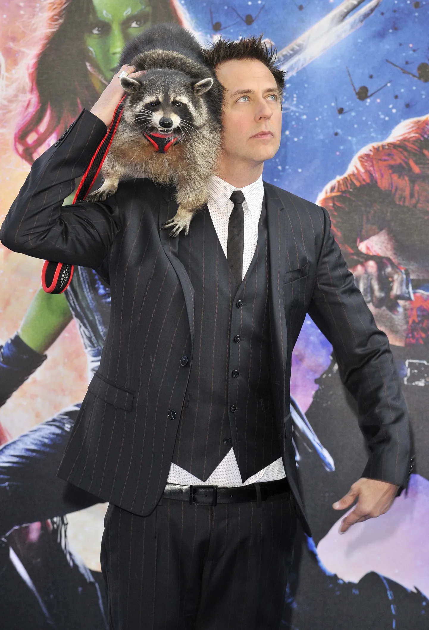 Filmitegija James Gunn filmi "Galaktika valvurid" Londoni esilinastusel (2014)