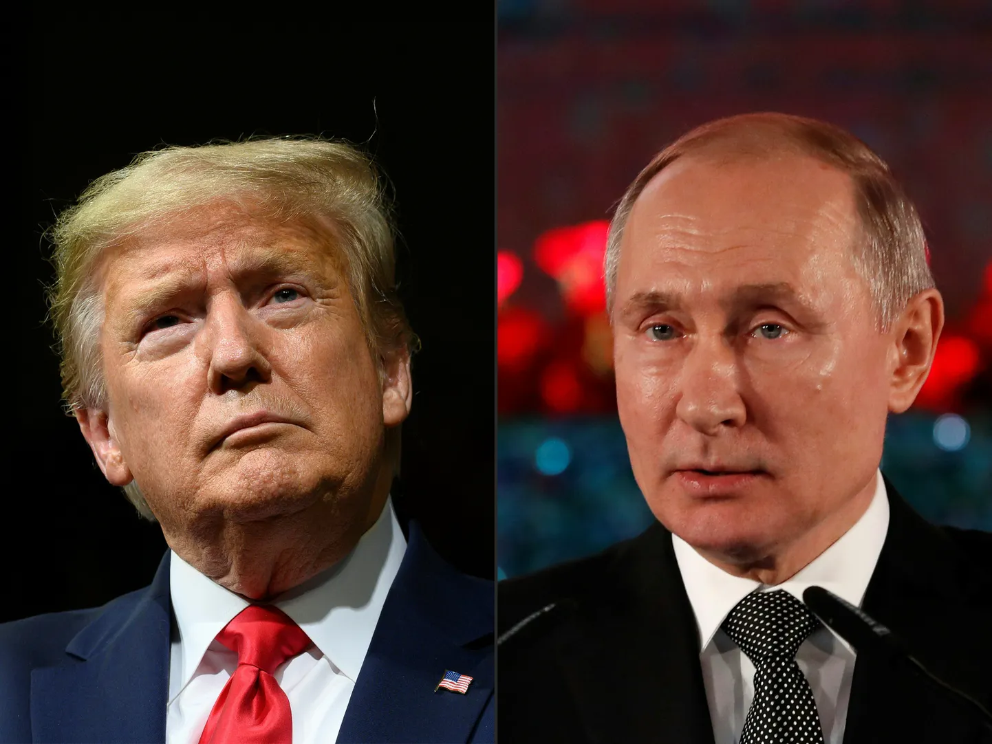 Дональд Трамп и Владимир Путин.
