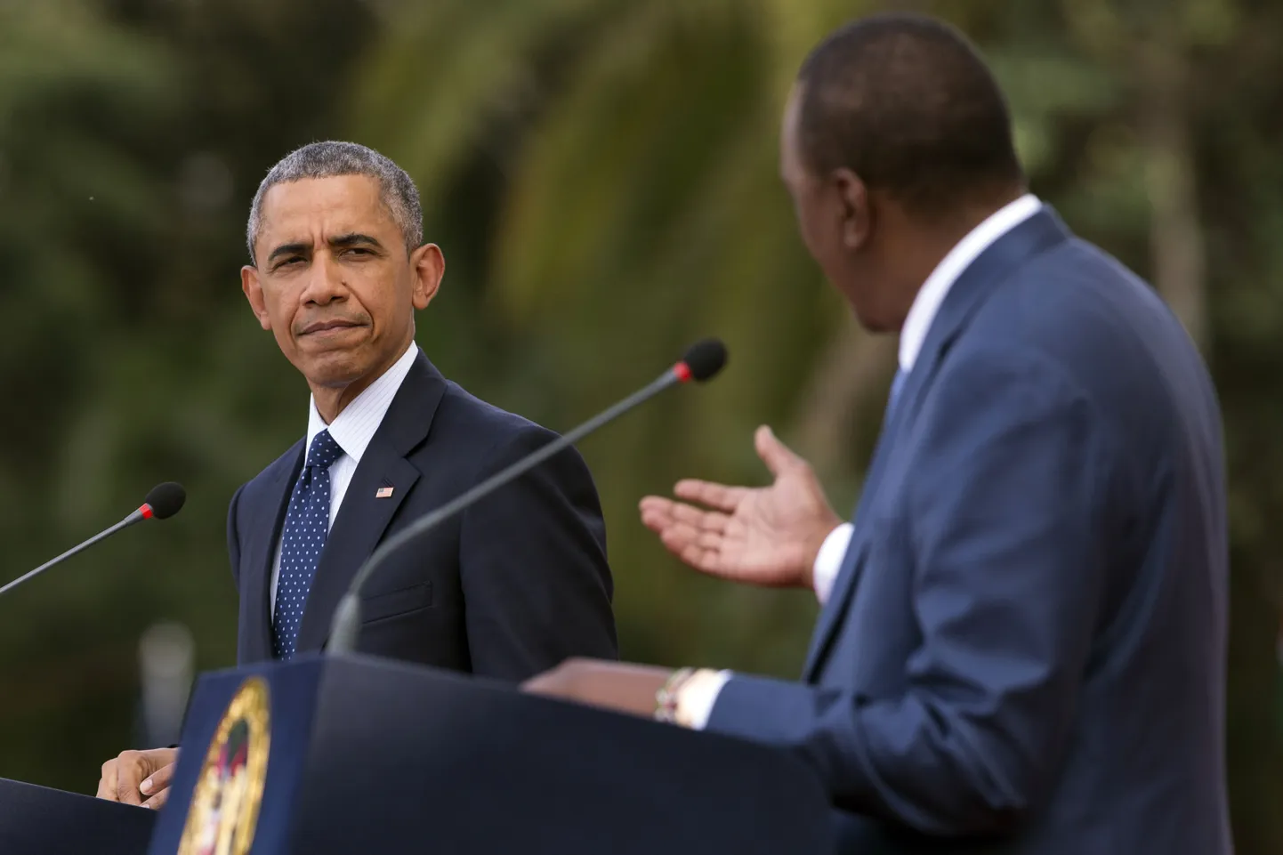 USA president Barack Obama (vasakul) ja Keenia president Uhuru Kenyatta.
