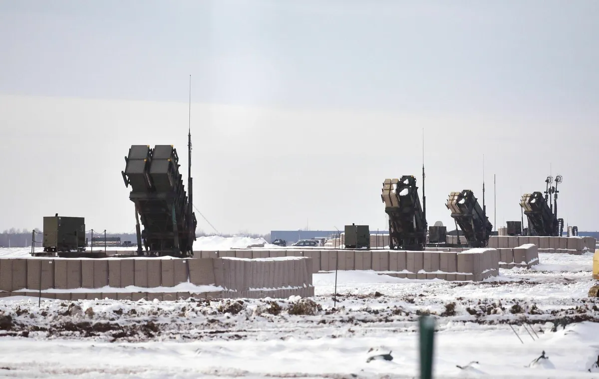 Patriot missile batteries at the military base in Rzeszów, Poland.