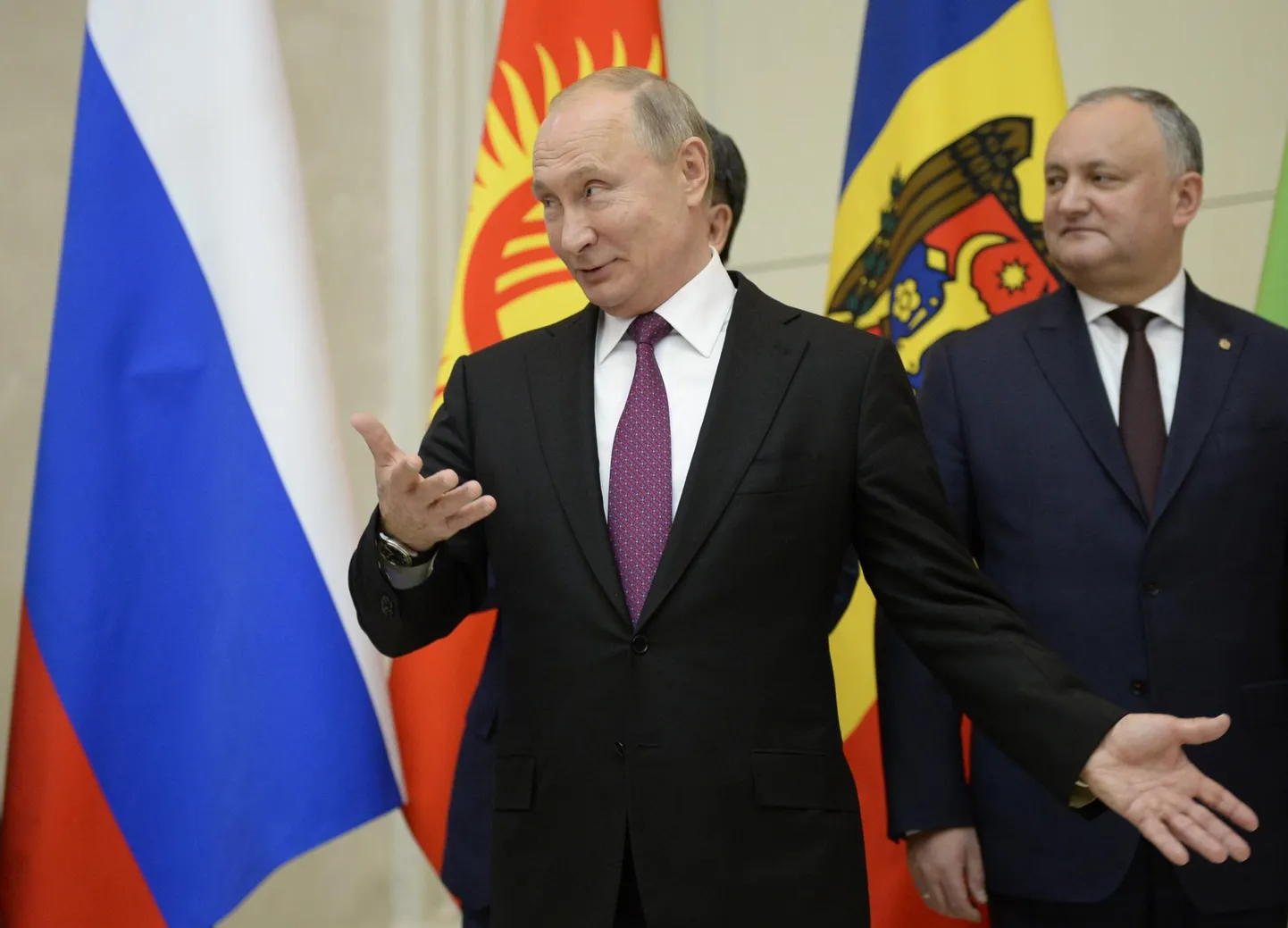 Venemaa president Vladimir Putin on Moldova presidendi Igor Dodoniga kohtunud korduvalt, viimati tänavu jaanuaris.