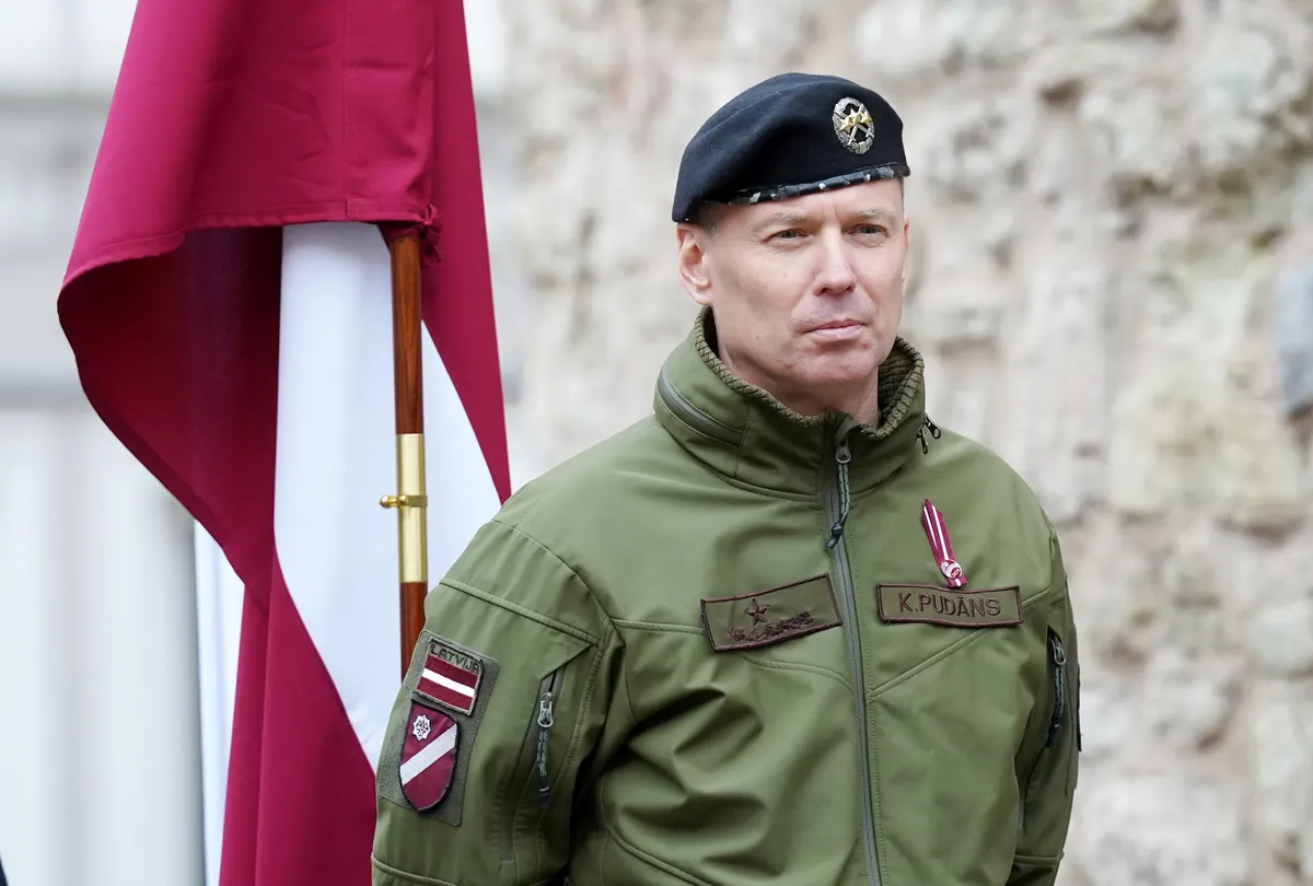 Latvia's Chief of Defense, Kaspars Pudāns, also holds civilian academic credentials in law and quality management.
