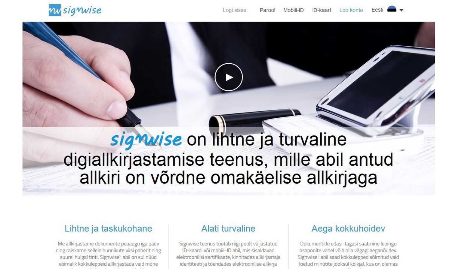 Signwise pakub rahvusvahelist digiallkirjastamise võimalust ettevõtetele.