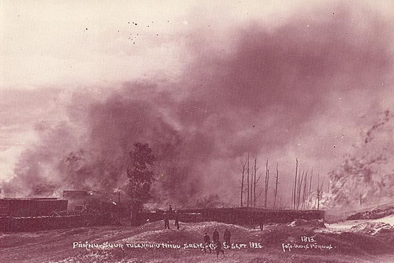 Suur tulekahju Niidu saeveskis 1926. aastal.