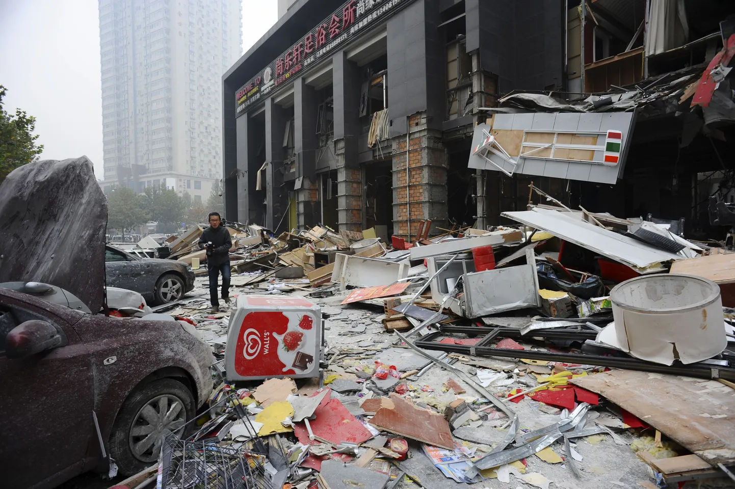 Tänahommikuse plahvatuse toimumispaik Hiina põhjaosas asuvas Xiani linnas.