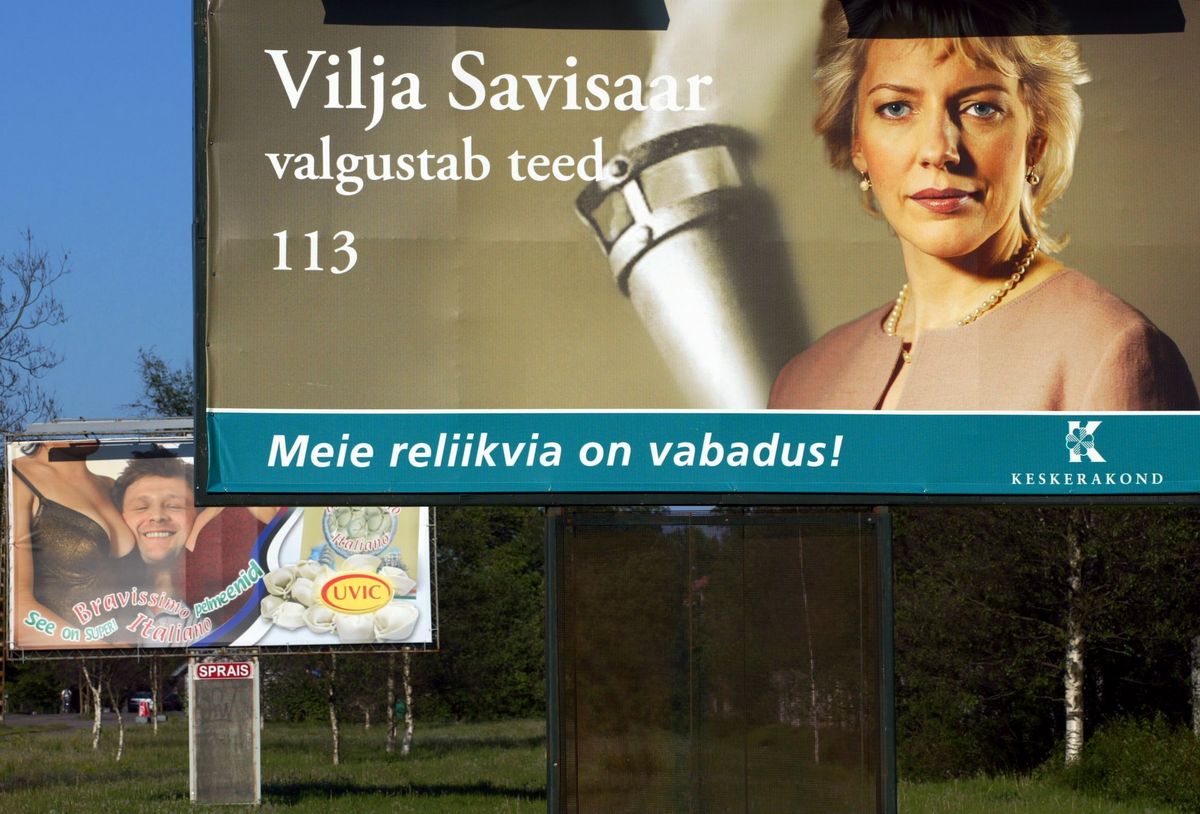 Вилья Сависаар была номером один в списке кандидатов от Центристской партии.