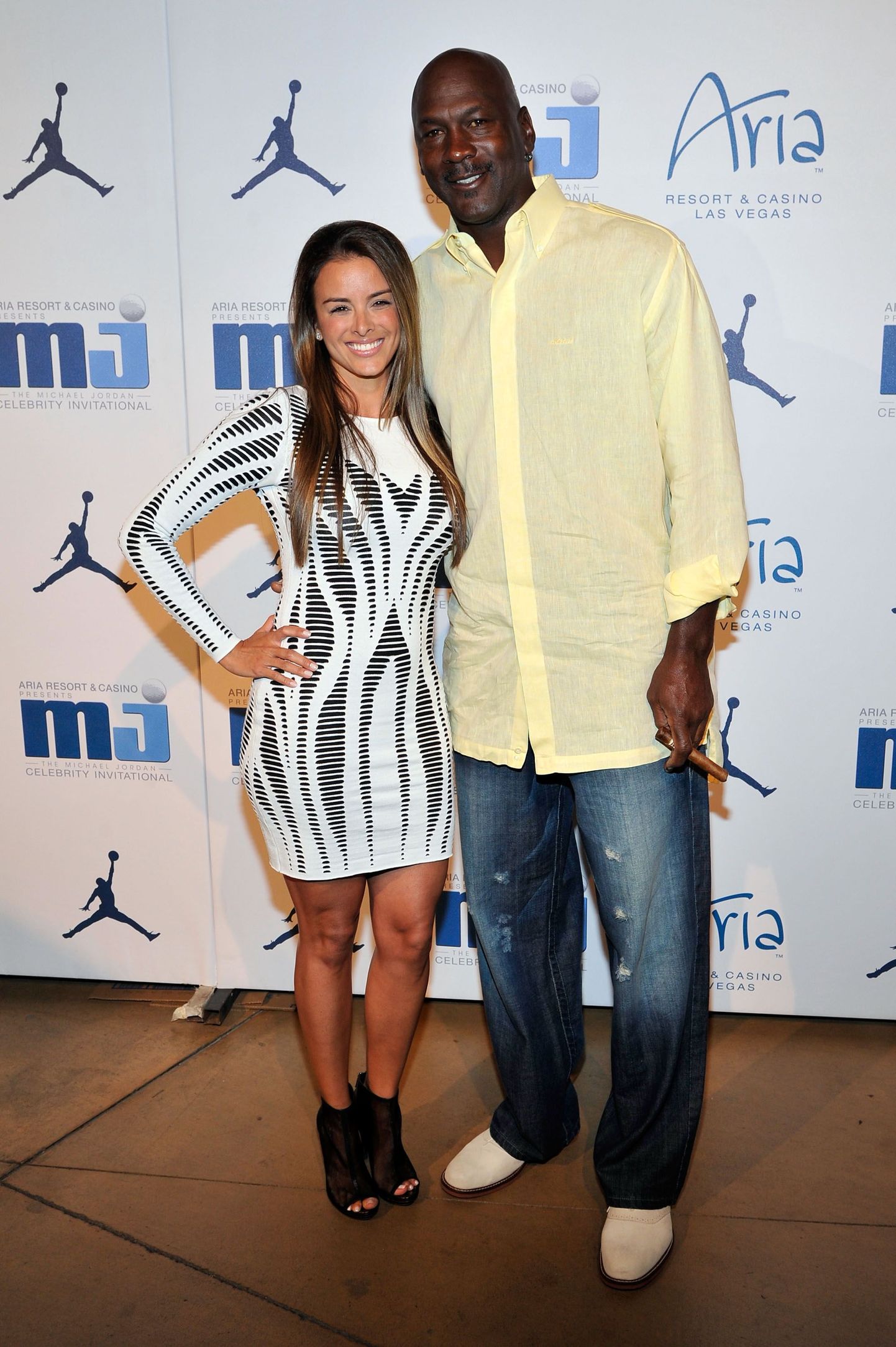 Michael Jordan koos abikaasa Yvette Jordaniga.