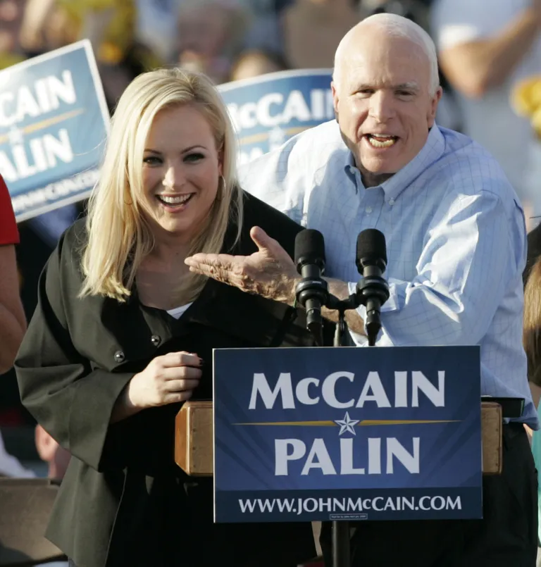 Meghan isaga 2008. aasta presidendivalimistel.