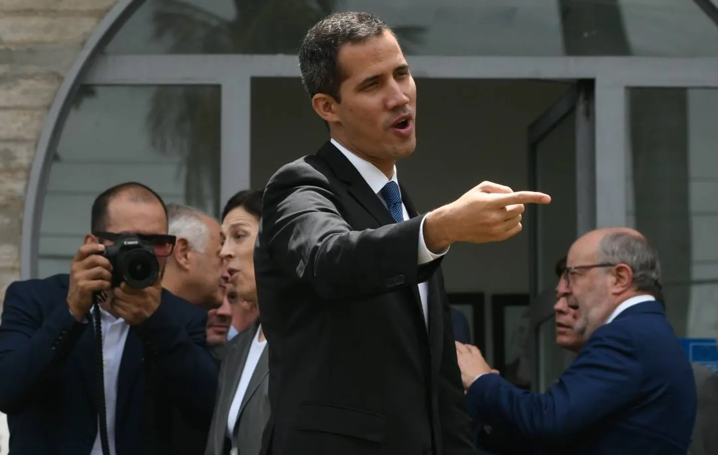 Venezuela opositsioonijuht Juan Guaidó .