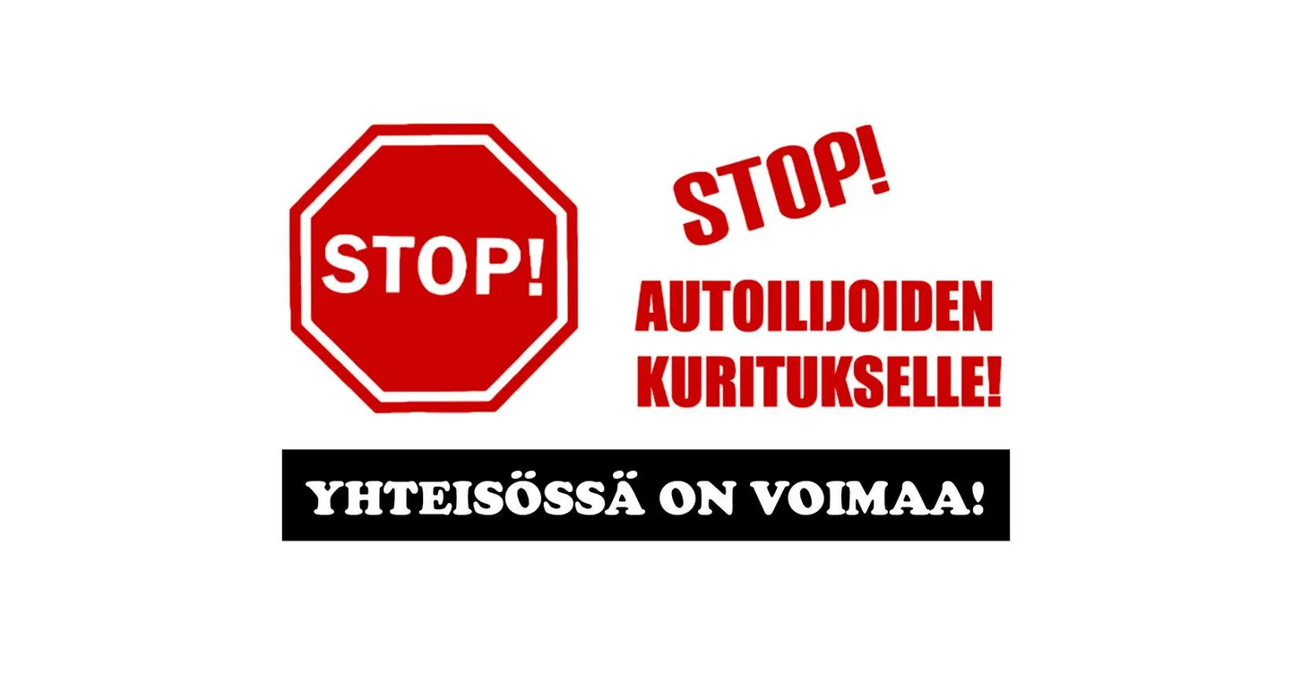 «STOP! Autoilijoiden kuritukselle!» grupi foto