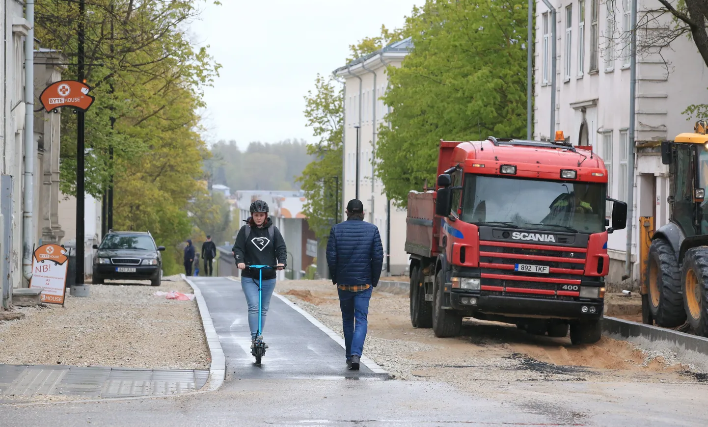 Vanemuise tänava rekonstrueerimistööd.