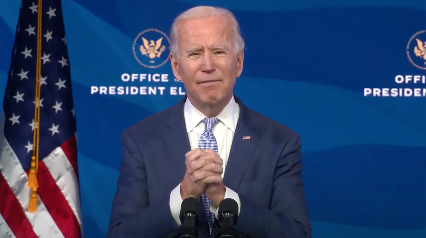 Ameerika Ühendriikide presidendiks valitud Joe Biden.