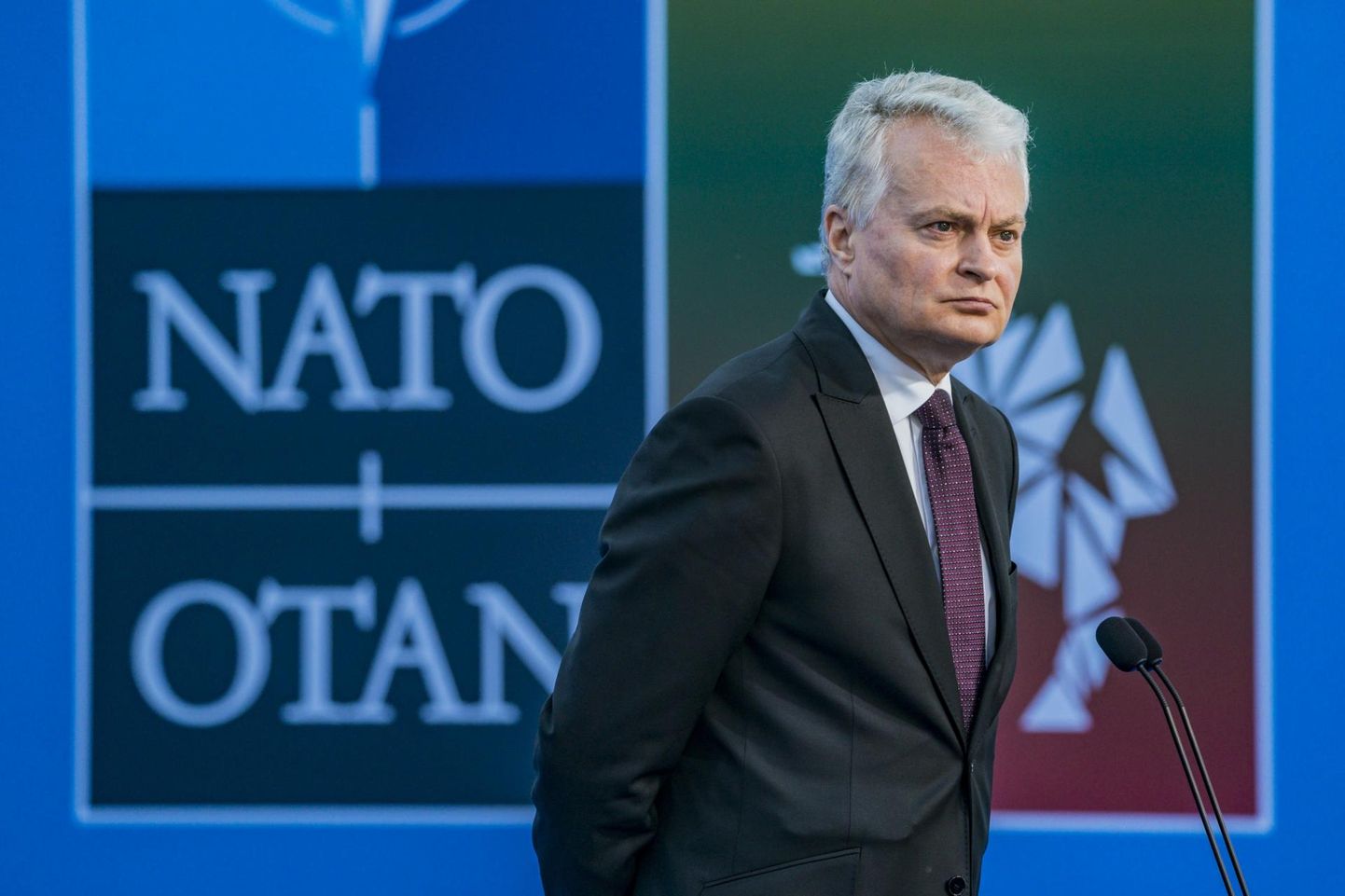 Leedu president Gitanas Nausėda Vilniuse NATO tippkohtumisel.