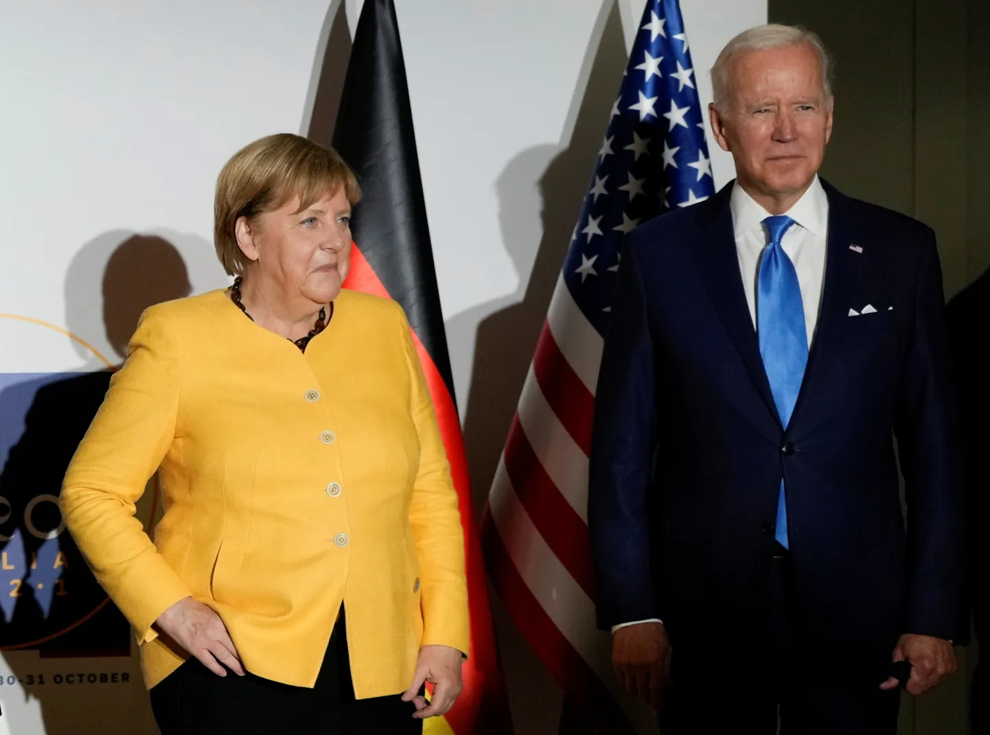 Ангела Меркель и Джо Байден на саммите G20 в Риме.
