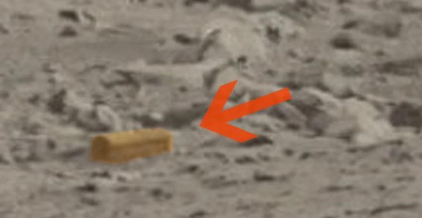 Foto Marsist, millel on esile toodud uus leitud objekt