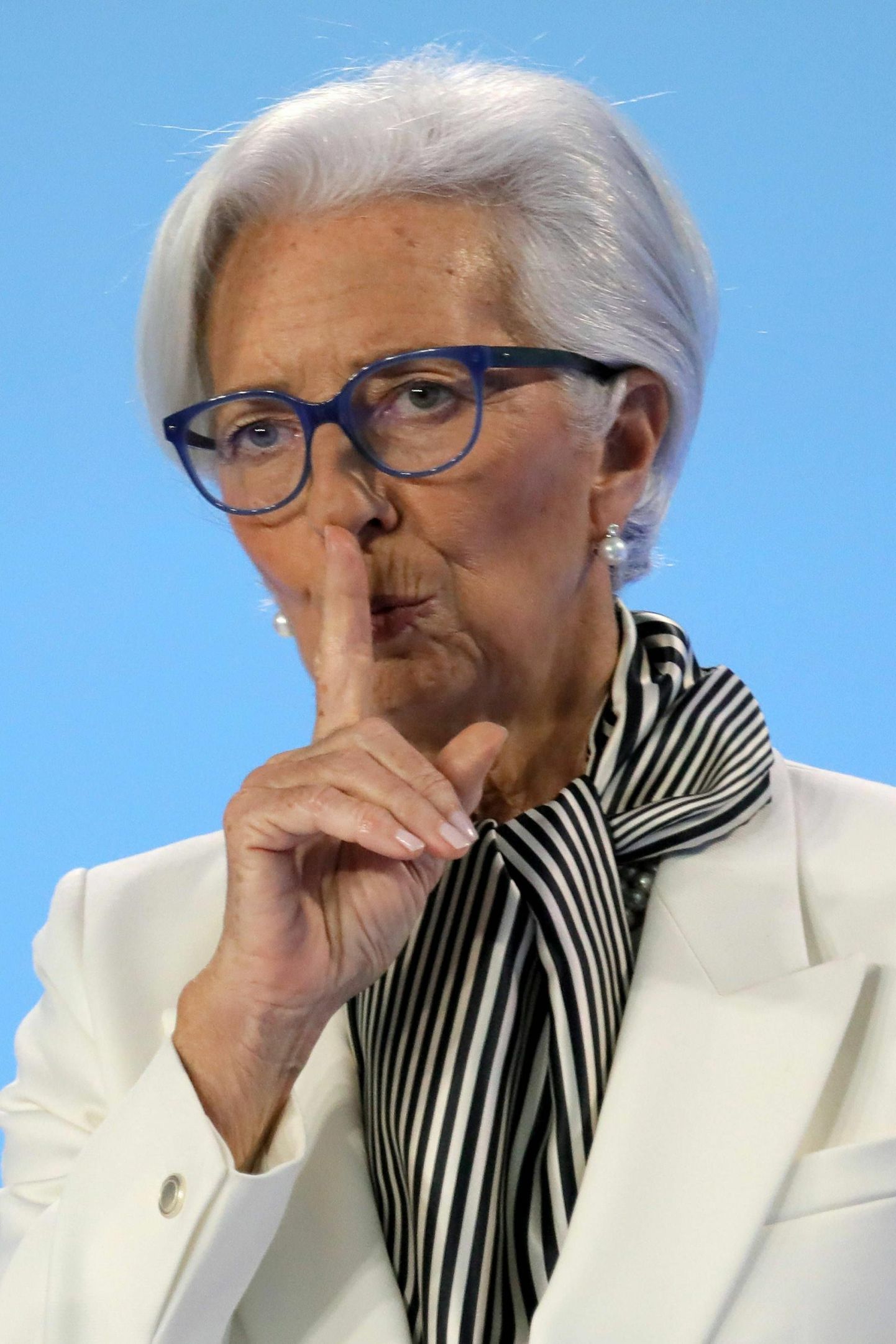 Euroopa Keskpanga president Christine Lagarde eile Frankfurdis pressikonverentsil.