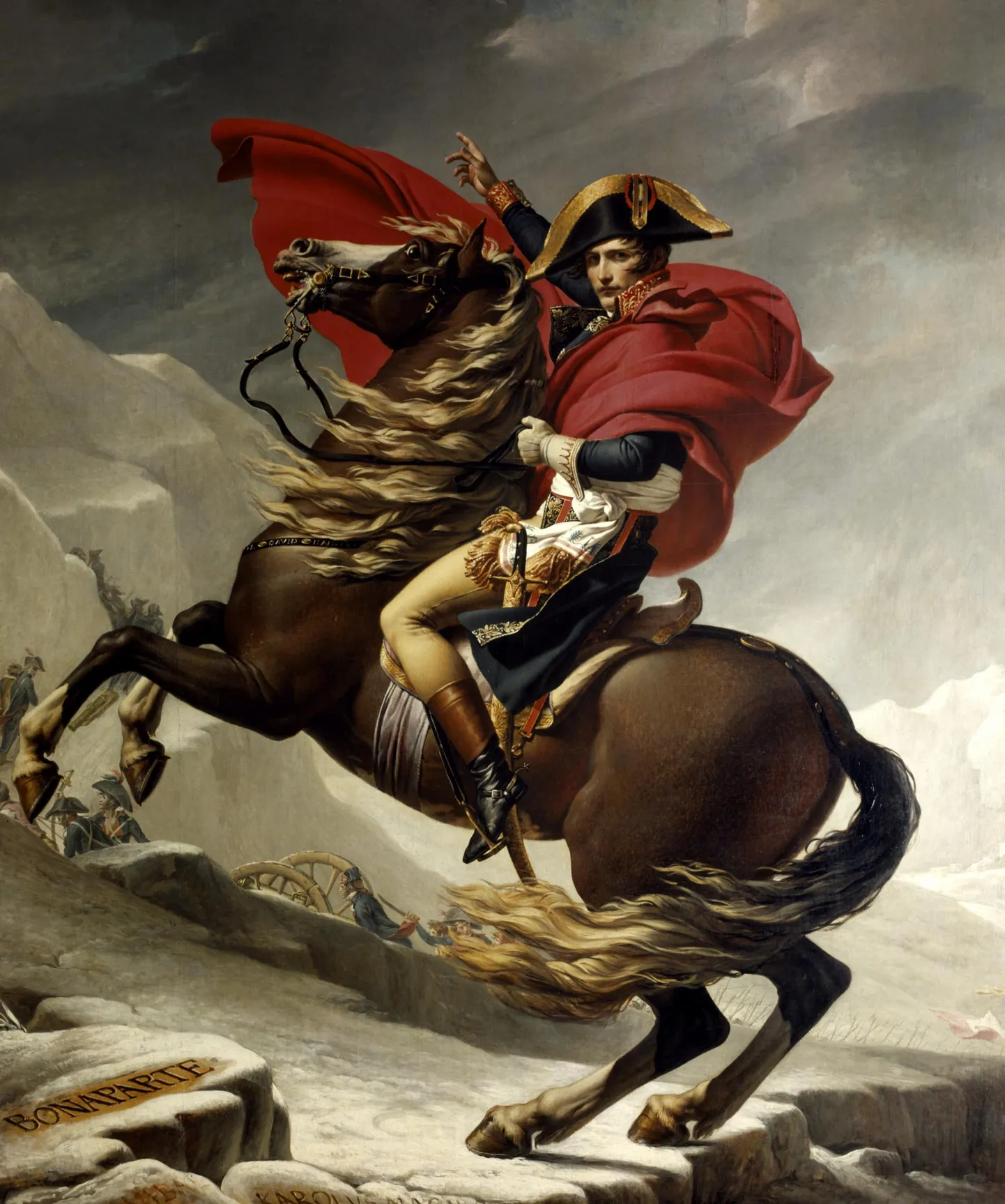 Jacques Louis Davidi maalil ületab Napoleon 1800. aasta paiku Alpe.