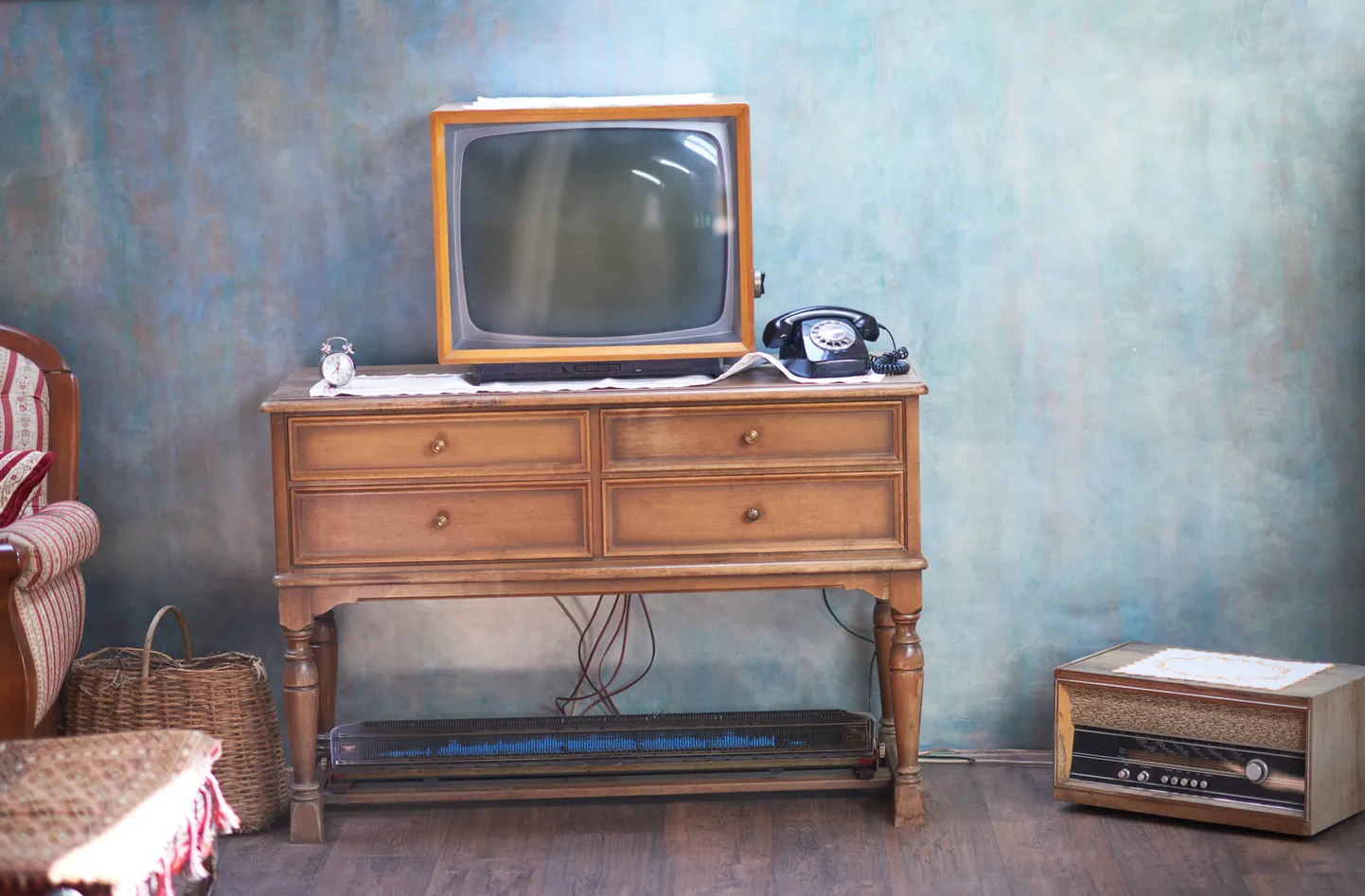 Retro televiisor. Foto on illustratiivne.