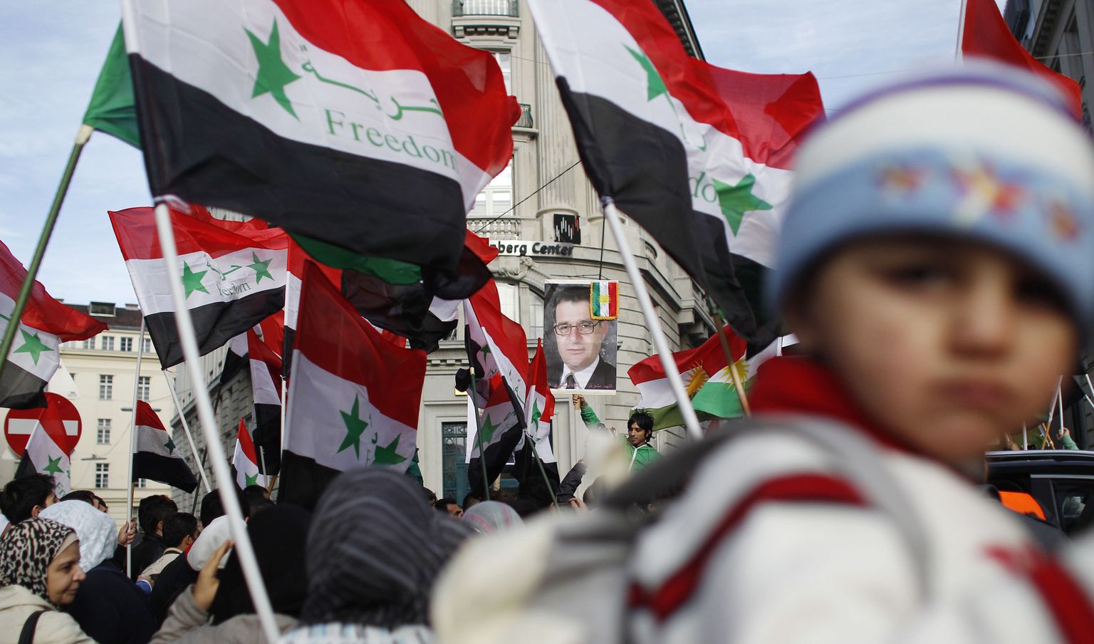 Süüria režiimi vastased protesteerijad sellel kuul Viinis meelt avaldamas.