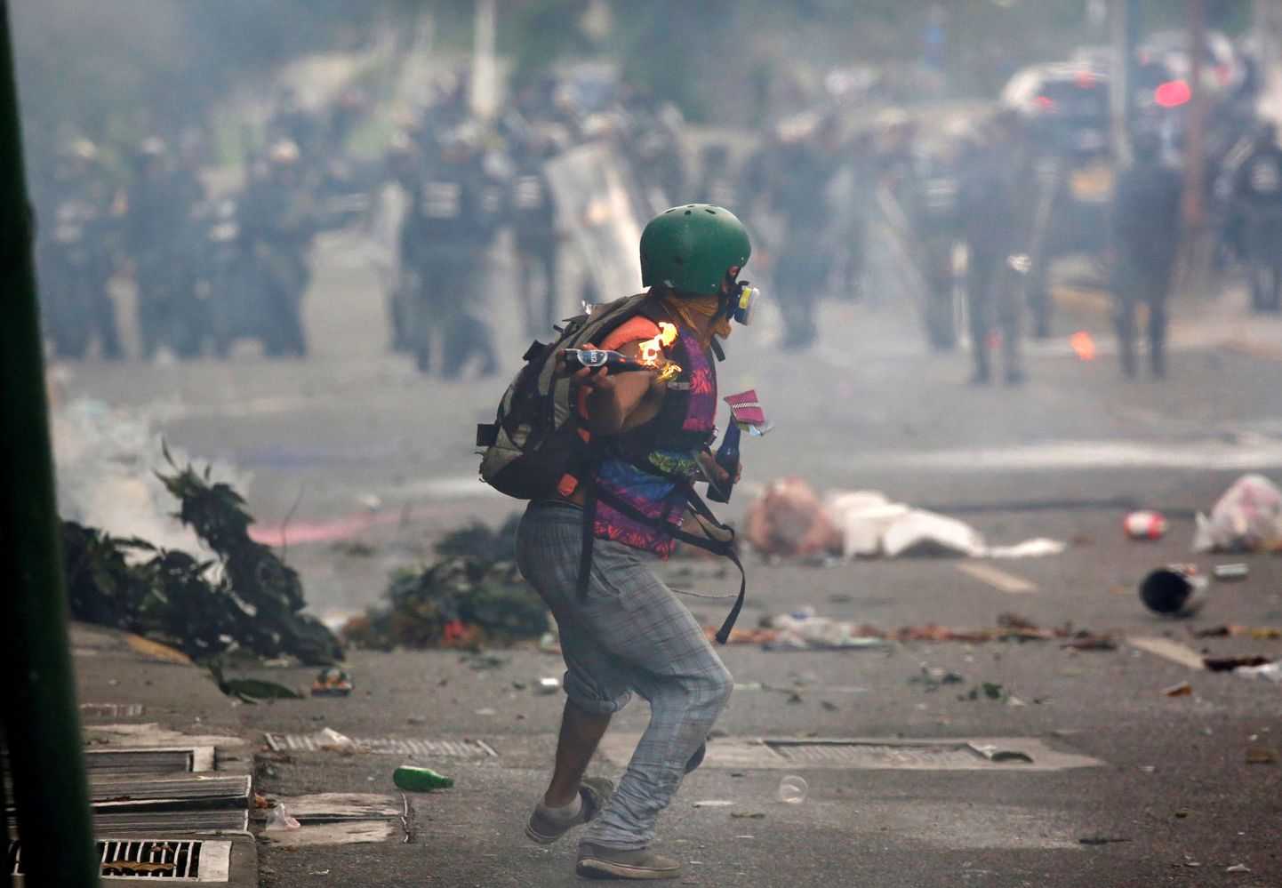 Valitsuse vastased meeleavaldused Caracasis.