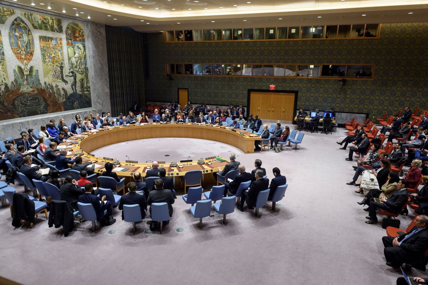 ÜRO julgeolekunõukogu istungisaal.
