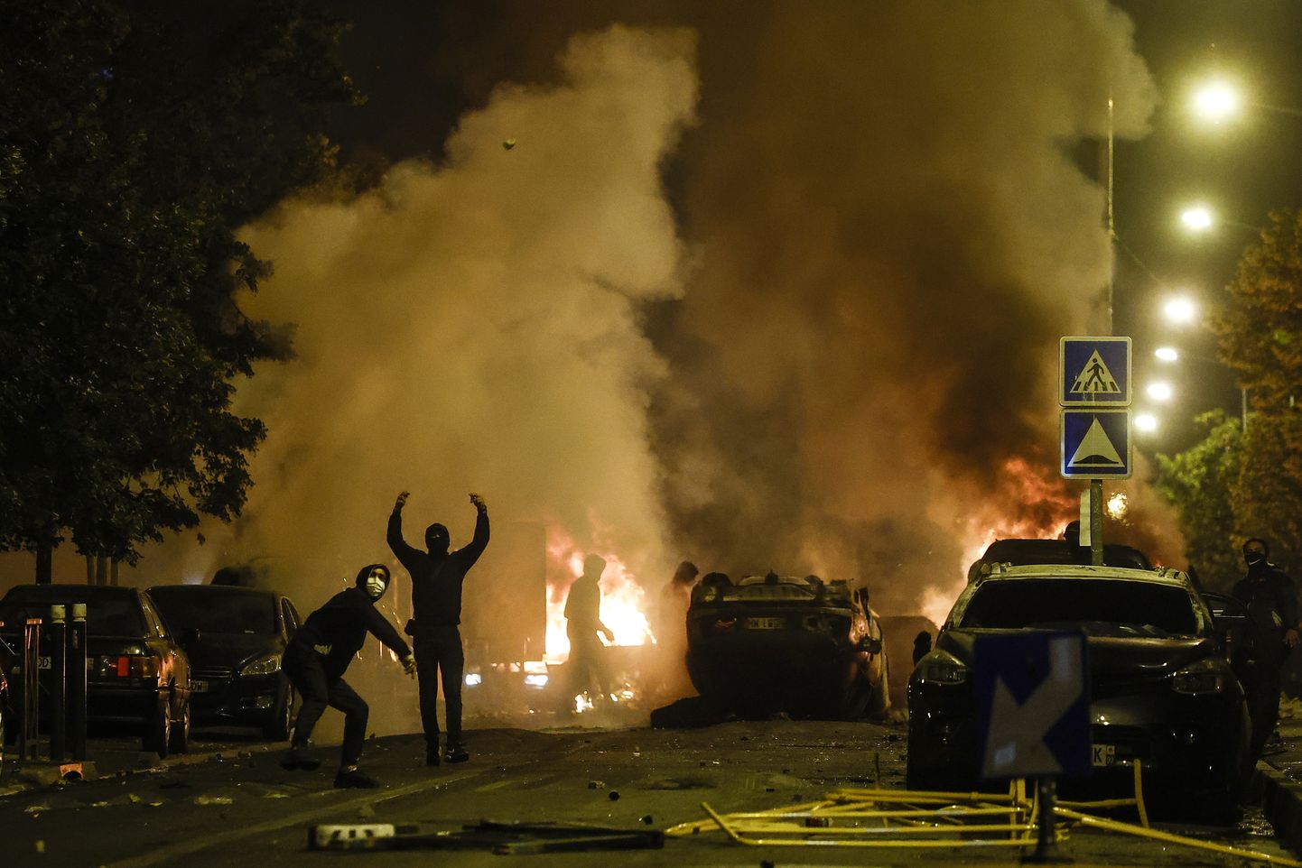 Politseivastased protestid Pariisi lähedal Nanterre'is, kus liikluspolitsei lasi maha 17-aastase noore mehe, 29. juunil 2023