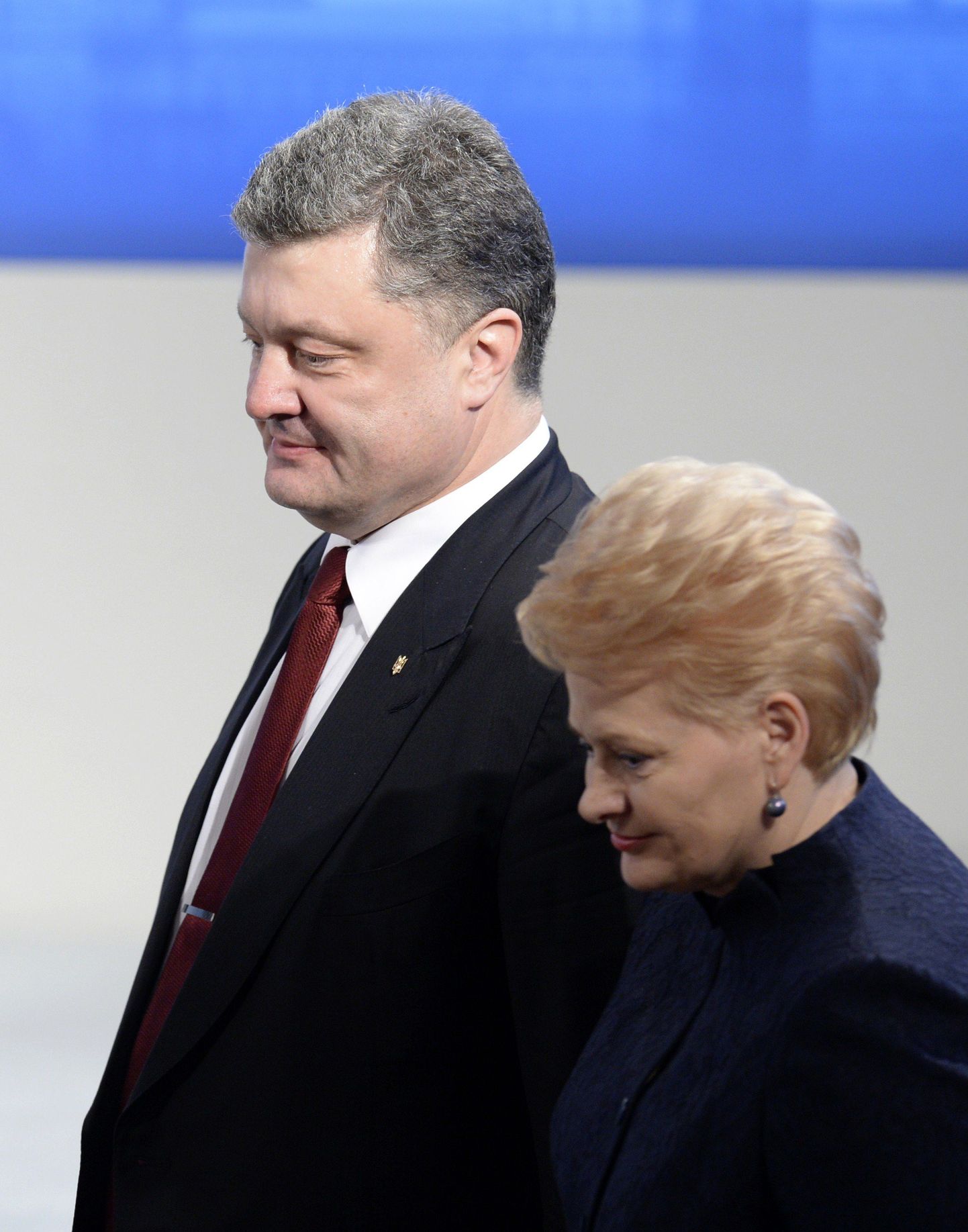 Ukraina president Petro Porošenko ja Leedu president Dalia Grybauskaite Münchenis.