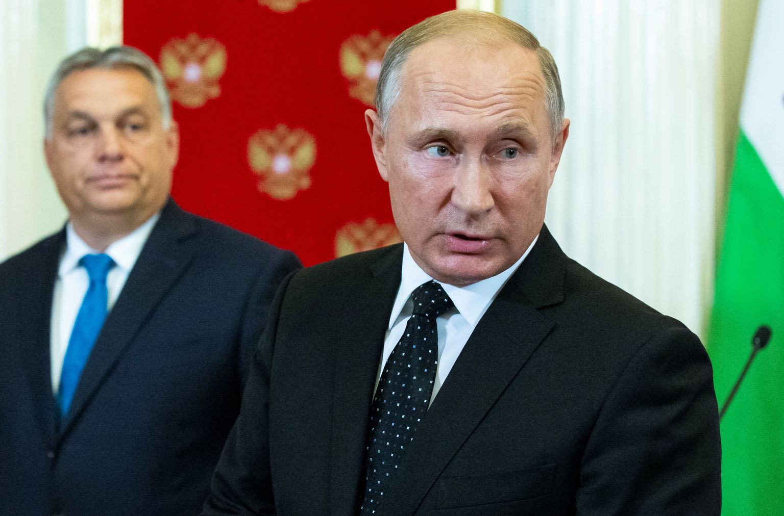 Venemaa president Vladimir Putin (paremal) ja Ungari peaminister Viktor Orbán Moskvas 18. septembril 2018.