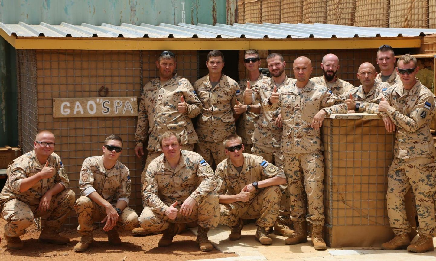 Estonian servicemen who served in Mali at the Gao base.
