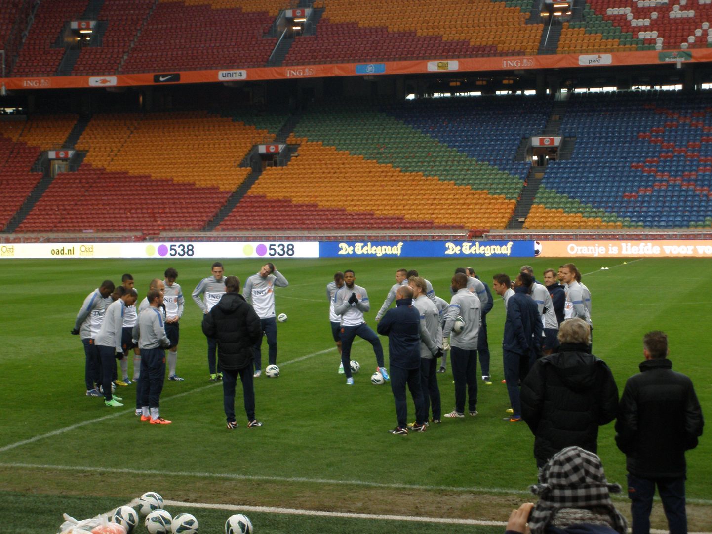 Hollandi koondise treening Amsterdam Arenal.