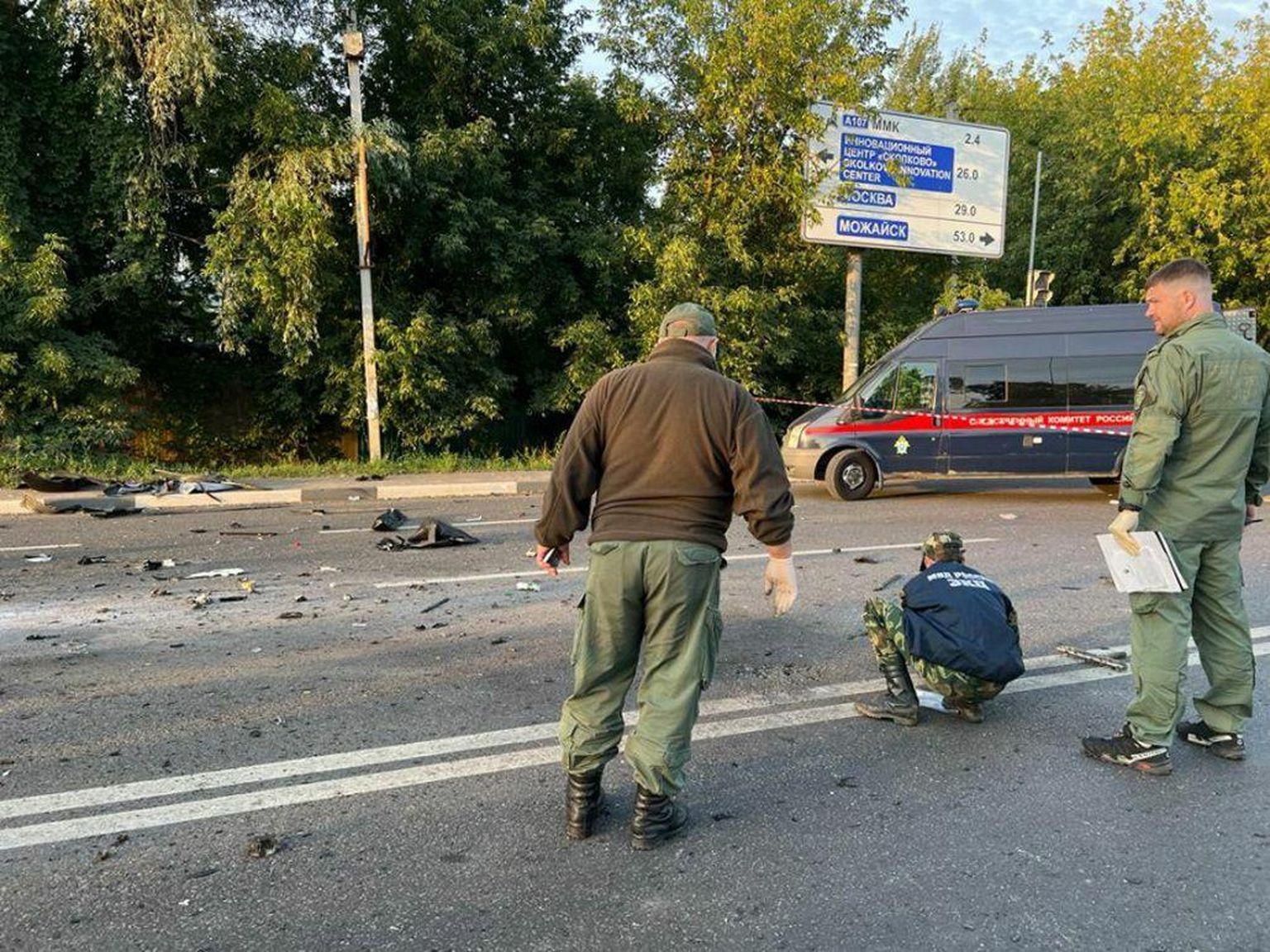 Plahvatus leidis aset Možaiski maanteel Bolšije Vjazjomõ asula piirkonnas.