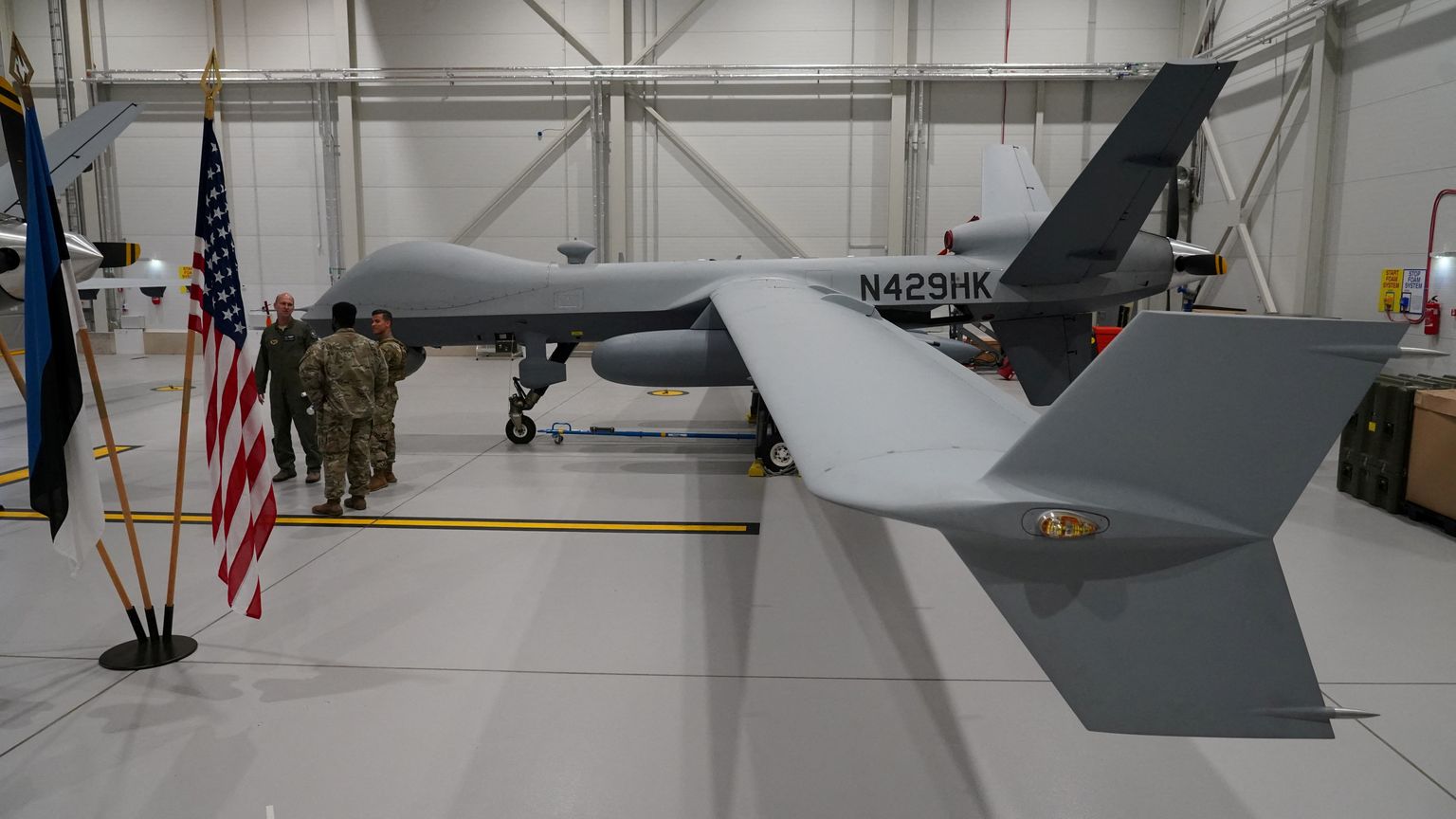 USA õhujõudude MQ-9 Reaper droon Ämari õhuväebaasis. Pilt on illustreeriv.
