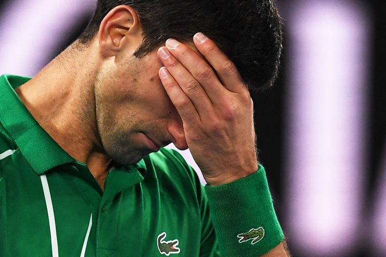 Novak Djokovic pärast kaotatud kolmandat setti.
