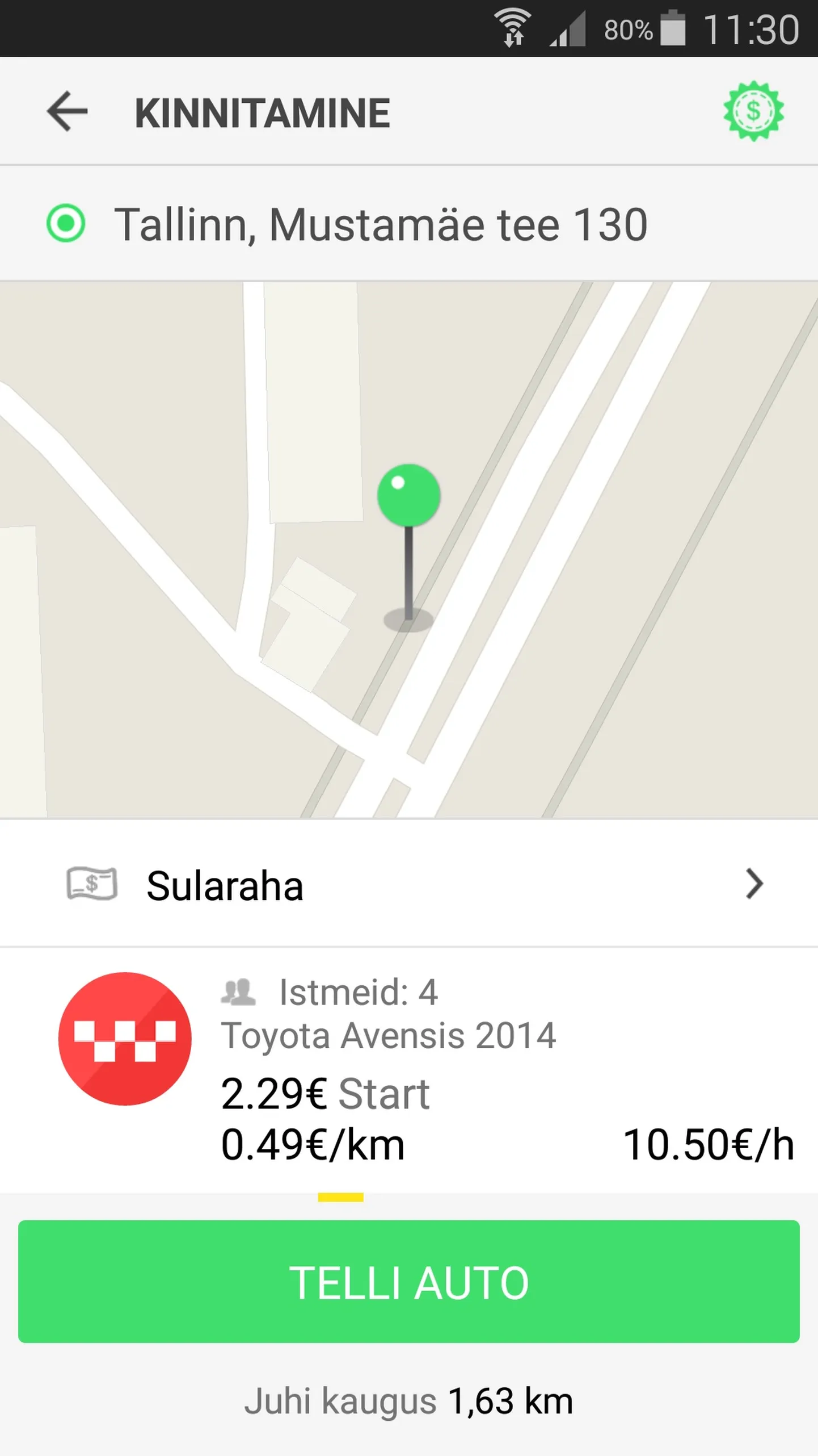 Endiste Reval Takso taksojuhtide uus märgis Taxifys