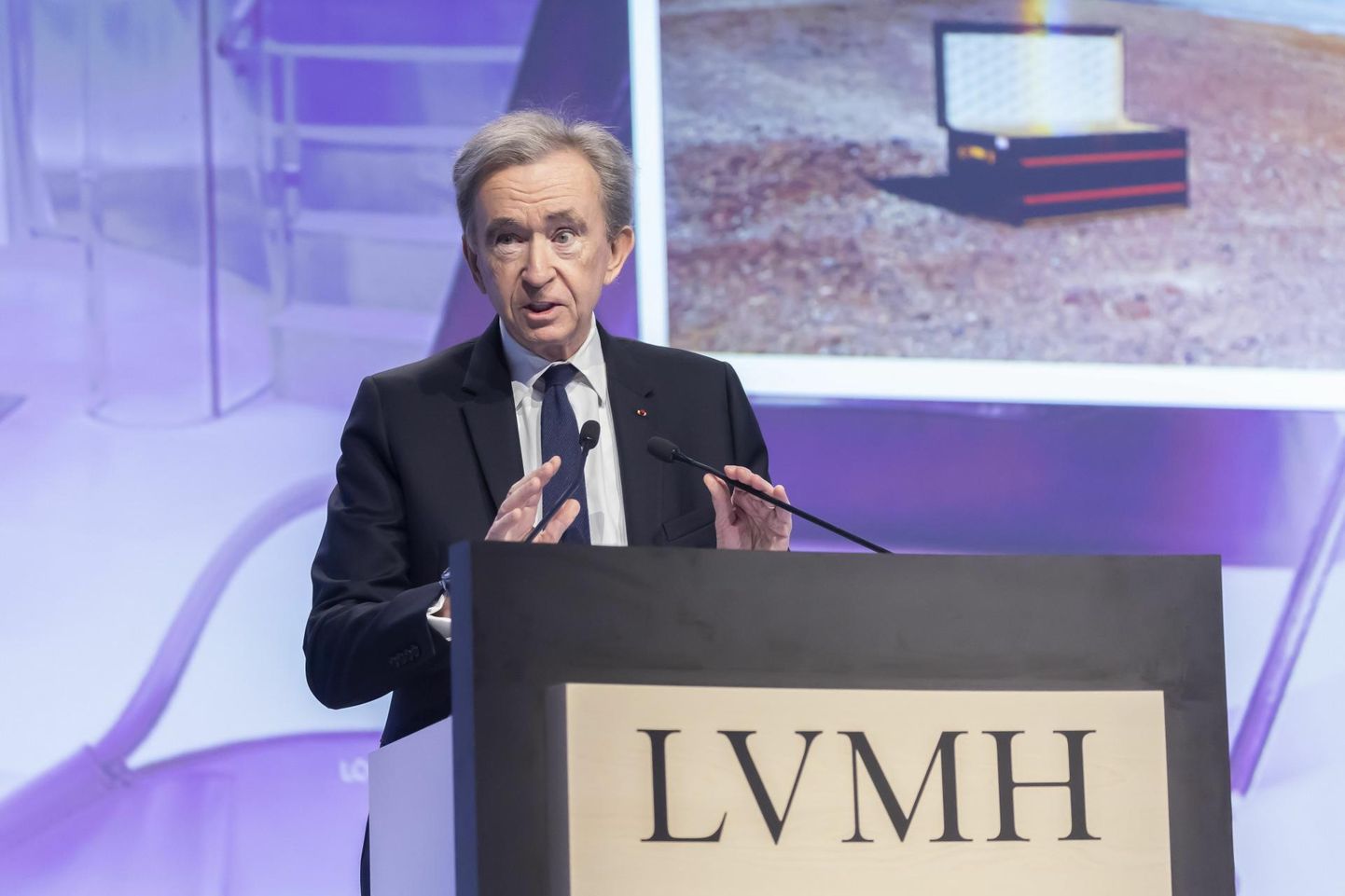 Bernard Arnault 23. aprillil LVMH aktsionäride üldkoosolekul esinemas.