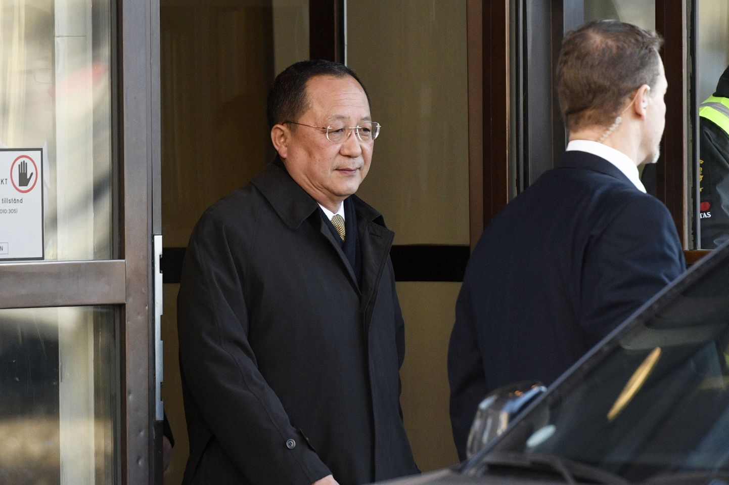 Põhja-Korea välisminister Ri Yong Ho Stockholmis.