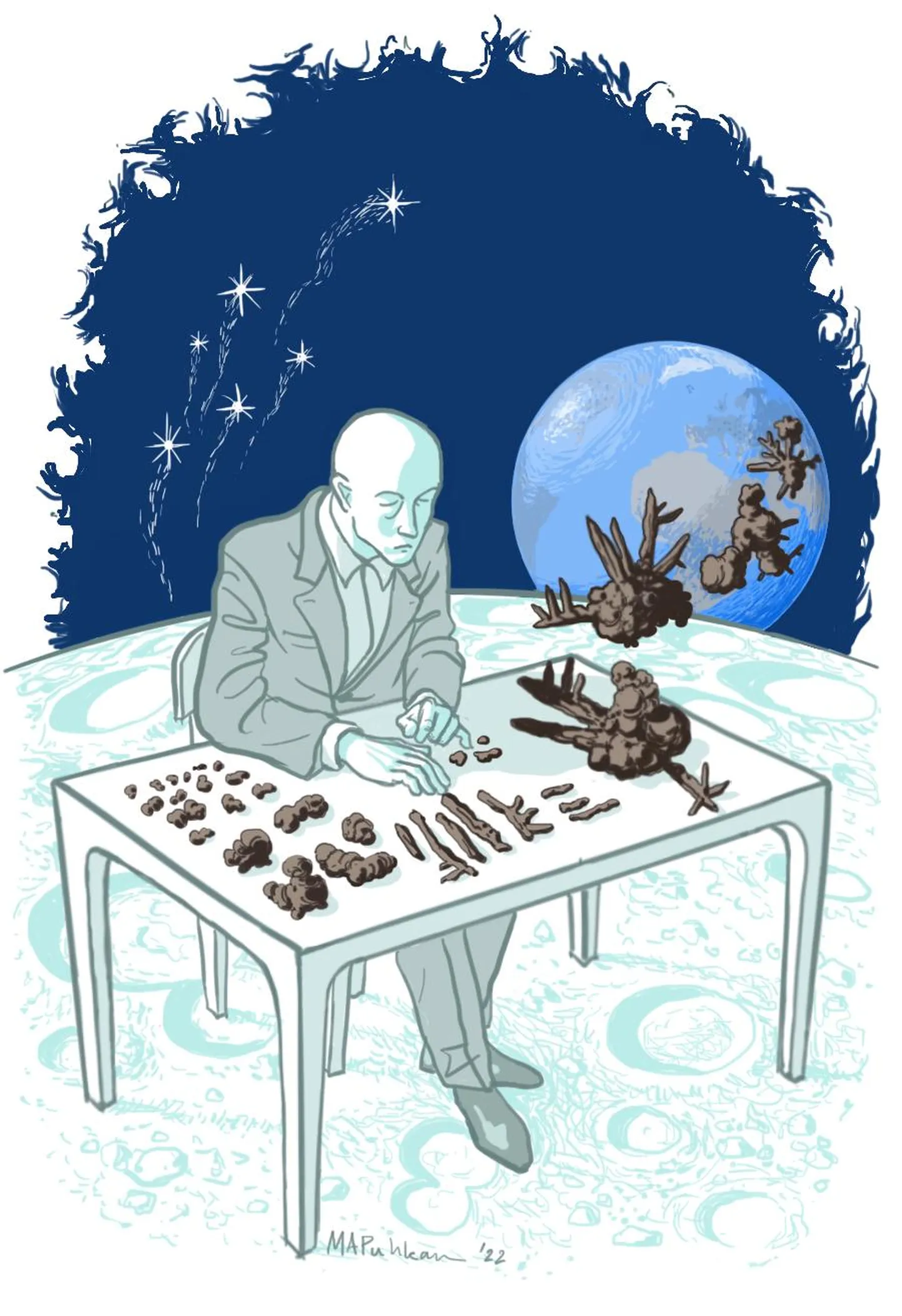Illustratsioon Lehte Hainsalu novellile «Lähetatud»