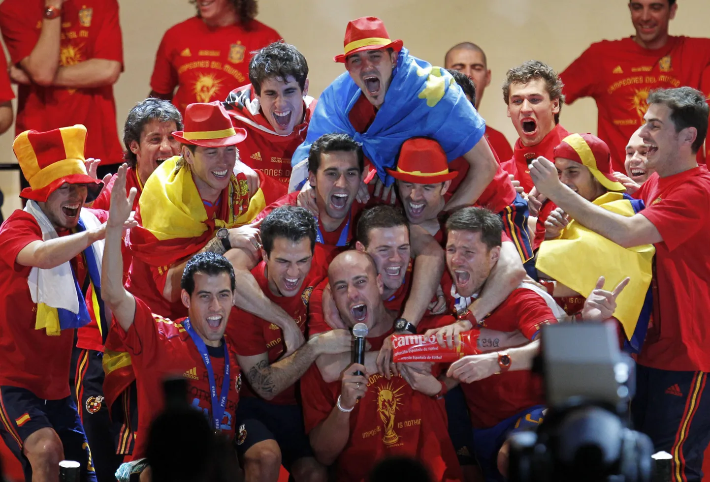 Võidukas Hispaania jalgpallikoondis.