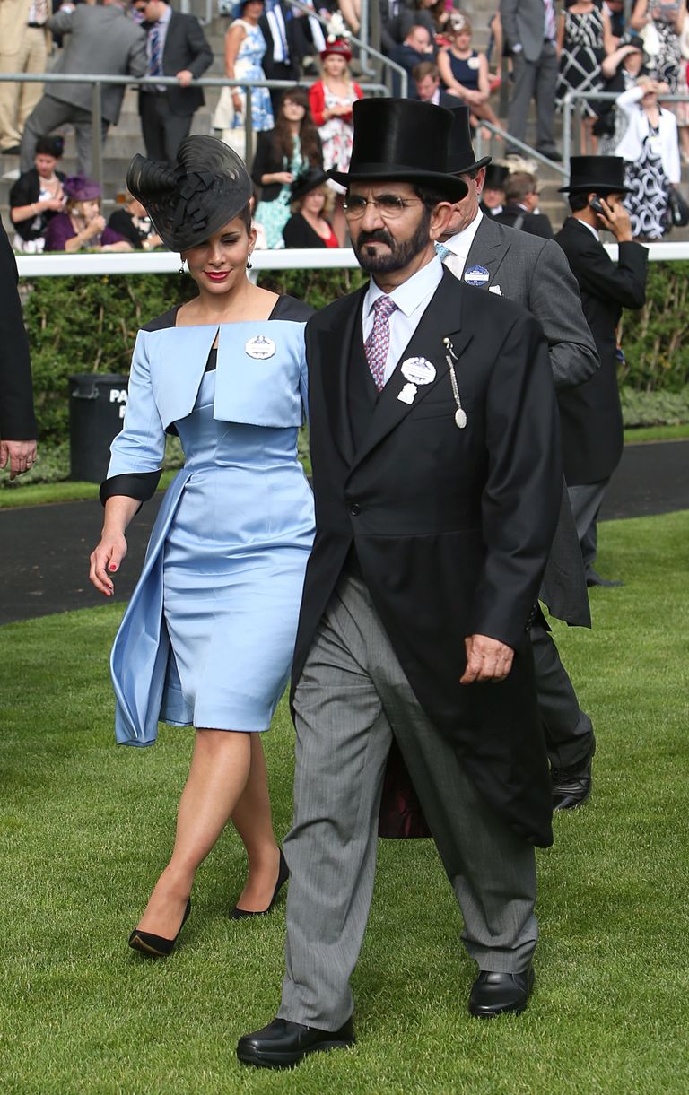 Dubai šeik Mohammed bin Rashid Al Maktoum ja ta naine, printsess Haya Briti Ascoti võiduajamistel 2015