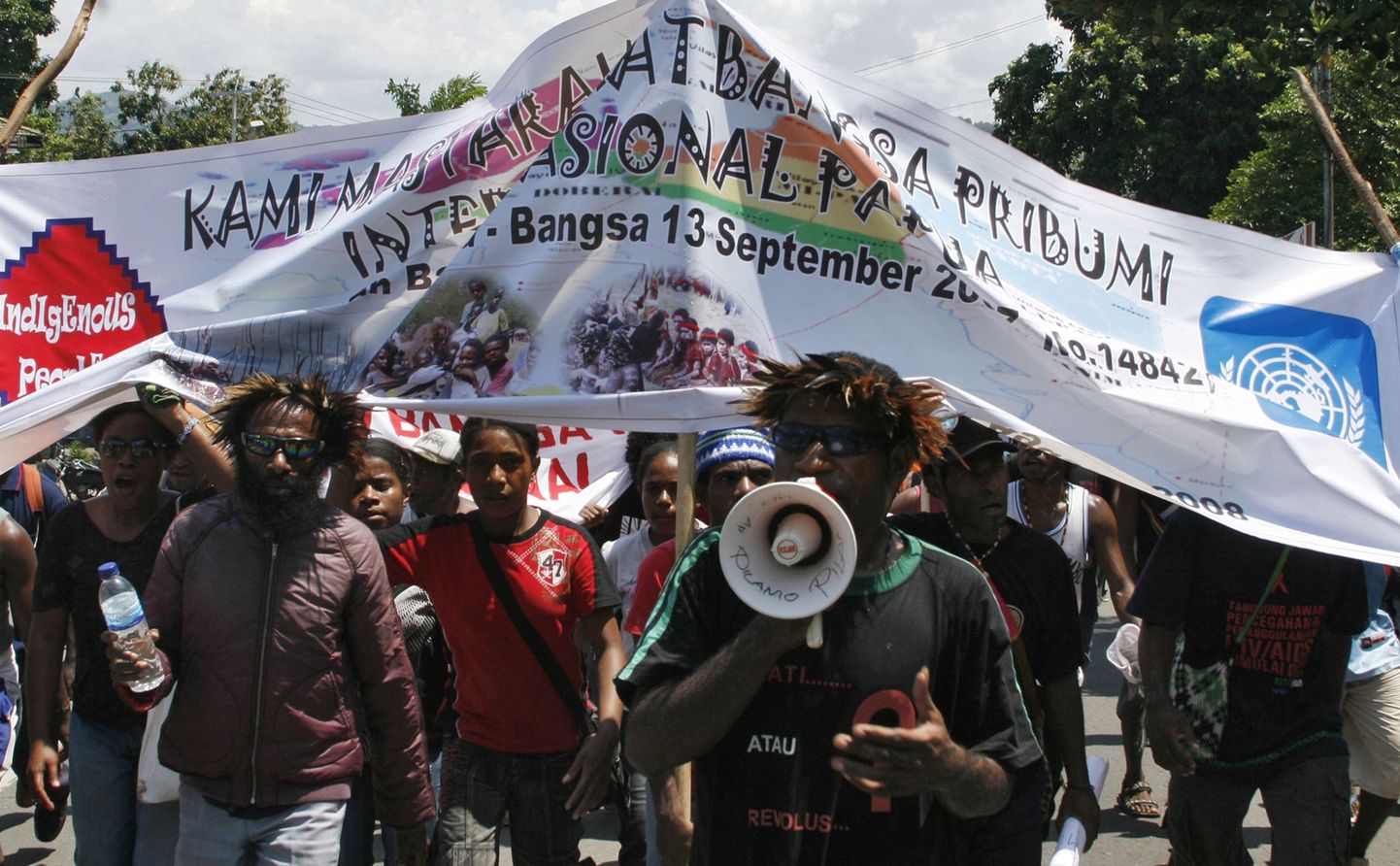 Indoneesia külge liidetud Paapua aktivistid nõudsid protestimarsil Jayapuras oma provintsile vabadust.